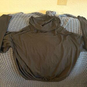 2/$10 Black Turtleneck Crop Top